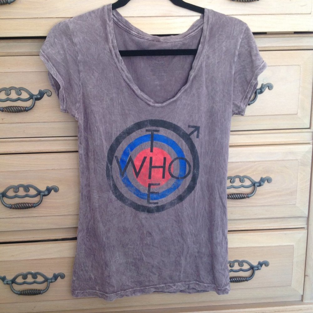 "The Who" shirt.